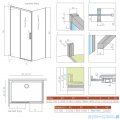Radaway Idea Kdj Brushed Nickel kabina 150x100cm lewa szczotkowany nikiel 387045-91-01L/387052-91-01R