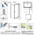 Radaway Fuenta Kdj kabina 80x110cm prawa chrom połysk szkło przejrzyste 1384043-01-01R/1384053-01-01