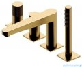 Omnires Contour bateria wannowa 4-otworowa złoto szczotkowane CT8032GLB
