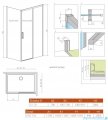 Radaway Idea Kdj Brushed Gold  kabina 110x70cm prawa szczotkowane złoto 387041-99-01R/387048-99-01L