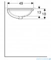 Geberit VariForm Umywalka owalna z przelewem 62,5x49cm 500.756.01.2