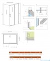 Radaway Idea Gold Kdj kabina 130x90cm prawa złoty połysk/szkło przejrzyste 387043-09-01R/387050-09-01L