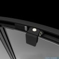 Radaway Premium Pro Black Kdj kabina 120x100cm lewa czarny mat/szkło przejrzyste 1015120-54-01L/1016100-54-01