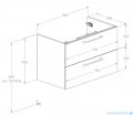 Roca Roma szafka 80x45x53 cm biały połysk A857950806