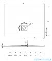 Riho Basel 406 brodzik prostokątny czarny połysk 120x80x4,5cm DC1616