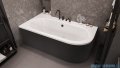 Besco Avita 180x80cm wanna asymetryczna lewa + obudowa CZARNY mat + syfon CZARNY #WAV-180-NL/OAV-180-NSC/19977