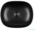 Oltens Hamnes umywalka 49x39,5 cm nablatowa owalna czarny mat 40300300