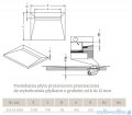 Radaway brodzik podpłytkowy z odpływem liniowym Steel na dłuższym boku 119x79cm 5DLA1208A,5R095S,5SL1