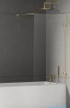 New Trendy Eventa Gold Shine Parawan nawannowy 80x150 cm z wspornikiem prostopadłym przejrzyste Złoty połysk EXK-4895-WP