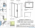 Radaway Idea White Kdj kabina 130x80cm lewa szkło przejrzyste 387043-04-01L/387051-04-01R