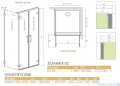 Radaway Arta Dwd+s kabina 90 (50L+40R) x80cm prawa szkło przejrzyste 386180-03-01R/386057-03-01L/386110-03-01