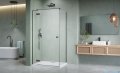 Radaway Essenza Kdj Brushed GunMetal kabina 100x80cm lewa szczotkowany grafit 1385040-92-01L/1384051-01-01