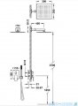 Tres CUADRO Zestaw baterii jednouchwytowej podtynkowej 2-drożnej Rapid-box prysznicowej czarny mat 00628004NM