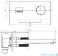 Omnires Contour bateria umywalkowa podtynkowa antracyt CT8015AT