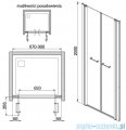 Sanplast Exa Line DD/EXA LINE drzwi prysznicowe wahadłowe 90x200 cm czarny matowy 600-540-0930-59-401