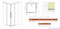 Radaway Idea 8 QL Black Kdd kabina 80x80cm szkło przejrzyste 10590080-54-01L/10590080-54-01R