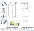 Radaway Nes Kdj II Brushed GunMetal kabina 120x90cm prawa szczotkowany grafit 10032120-92-01R/10039090-01-01