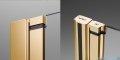 Radaway Nes Gold KDD B / KDD I kabina 90x100cm lewa złoty połysk przejrzyste 10024090-09-01L/10015100-09-01R