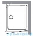Kerasan Kabina prostokątna lewa, szkło przejrzyste profile chrom 80x96 Retro 9143T0