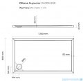 Oltens Superior brodzik prostokątny 120x80 cm 15003000