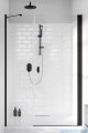 Radaway Nes 8 Black Dws I drzwi wnękowe 140cm prawe czarny mat/szkło przejrzyste 10078120-54-01R/10078113-01-01