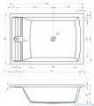 Riho Savona wanna prostokąta 190x130cm z hydromasażem Air prawa B065006005