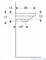 Geberit Acanto Umywalka ścienna z otworem na baterie 45x38 cm 500.636.01.2