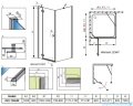 Radaway Kabina prysznicowa Almatea KDJ 120x80 lewa szkło przejrzyste 32141-01-01NL
