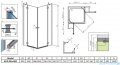Radaway Torrenta Kdd Kabina prysznicowa 90x80 szkło przejrzyste 32777-01-01NL