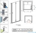 Radaway Eos DWB drzwi prysznicowe 80 prawe przejrzyste 137813-01-01R