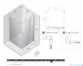 New Trendy Nesta kabina 80x70x200 cm prawa wspornik równoległy przejrzyste K-3626