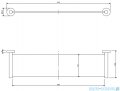 Omnires Modern Project półka szklana złoty szczotkowany MP60930GLB