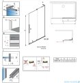 Radaway Furo SL Brushed Nickel kabina Walk-in 120x200cm prawa szczotkowany nikiel 10306638-91-01R/10110594-01-01