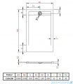 Radaway Teos F brodzik 210x100cm biały HTF210100-04