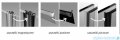 Radaway Nes Black Dwj II drzwi wnękowe 90cm prawe czarny mat/szkło przejrzyste 10036090-54-01R