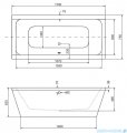 Besco Vera wanna 170x75cm wolnostojąca bez przelewu #WKV-170-W