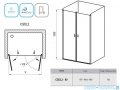 Ravak Chrome CSDL2 drzwi prysznicowe 90cm aluminium transparent 0QV7CC0LZ1