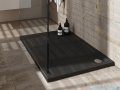 Schedpol Caspar New brodzik prostokątny + syfon 120x80cm Black Stone 3.2338/C/ST