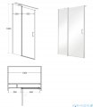 Besco Exo-C drzwi prysznicowe 100x190 przejrzyste EC-100-190C