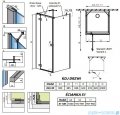 Radaway Essenza New Kdj+S kabina 100x90x100cm lewa szkło przejrzyste 385020-01-01L/384052-01-01/384052-01-01