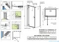 Radaway Essenza 8 Black Kdj kabina 100x80cm lewa czarny mat/szkło przejrzyste 10480612-01-01L/10470337-54-01L/10113080-01-01