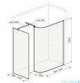 Excellent Vidoq walk-in kabina prysznicowa gięta, ścianka prosta 100cm, ścianka gięta 83cm złoty połysk KAEX.1507.K.1000.0830.GL