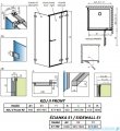Radaway Arta Kdj II kabina 90x100cm prawa szkło przejrzyste 386455-03-01R+1386040-03-01R+386022-03-01