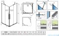 Radaway Furo Brushed GunMetal KDD kabina 100x80cm szczotkowany grafit 10105100-92-01L/10105080-92-01R