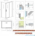 Radaway Idea Kdj Brushed Nickel kabina 120x70cm prawa szczotkowany nikiel 387042-91-01R/387048-91-01L