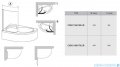 Ravak Rosa Chrome CVSK1 parawan nawannowy 160/170 prawy biały transparent 7QRS0100Y1