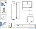 Radaway Essenza Dwj drzwi wnękowe 80cm prawe szkło przejrzyste 1385012-01-01R