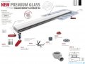 Wiper New Premium White Glass Odpływ liniowy z kołnierzem 60 cm syfon drop 35 poler 500.0381.01.060