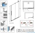 Radaway Furo SL Black DWJ drzwi 90cm prawe czarny mat/szkło przejrzyste 10307472-54-01R/10110430-01-01