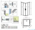 Radaway Idea 8 Kdd kabina 80x90cm szkło przejrzyste 10370080-01-01L/10370090-01-01R